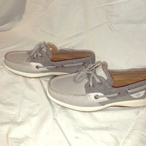 Sperry grey boat shoes